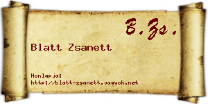 Blatt Zsanett névjegykártya